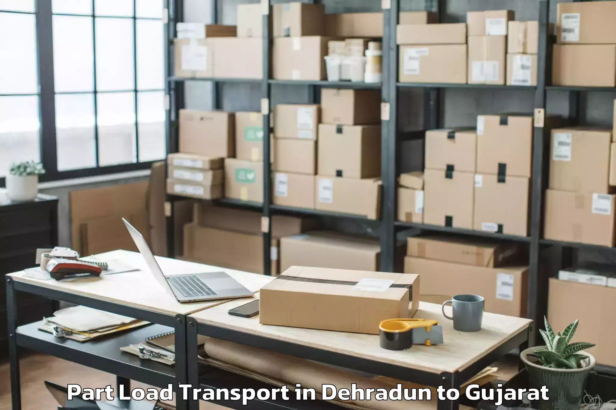 Book Dehradun to Vr Mall Surat Part Load Transport Online